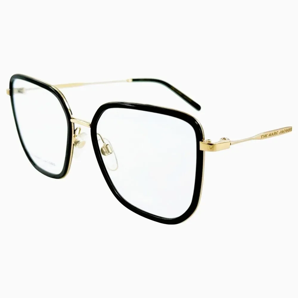 Marc Jacobs Marc 537 Womens Metal Eyeglass Frame 807 Black Gold 53-17